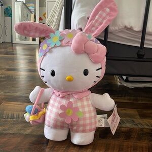 Hello Kitty Pink and White Floral Plush